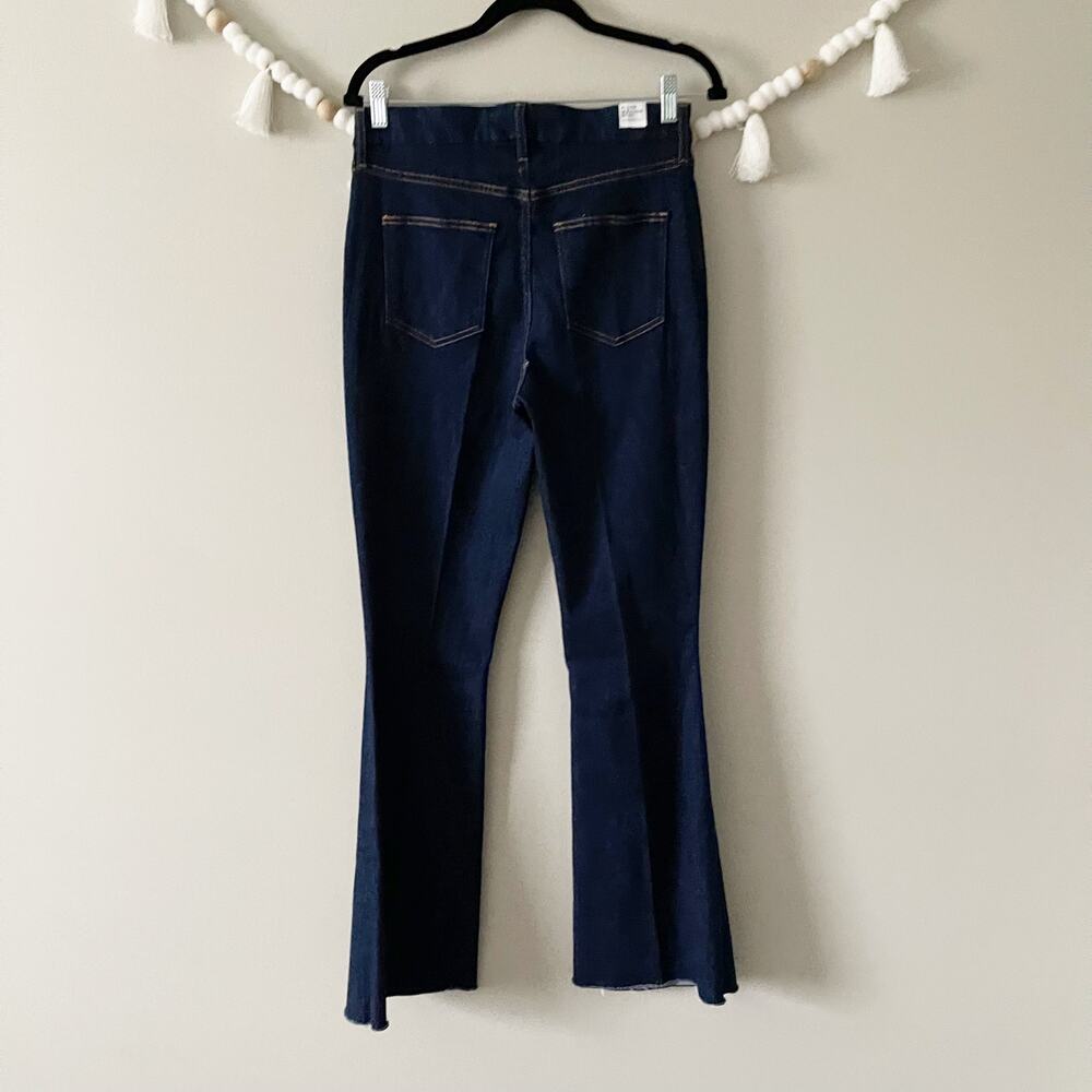 NWT Frank and Eileen Killian Crop Flare Jeans Raw Hem Blue Wash Womens Size 26 - Picture 6 of 7